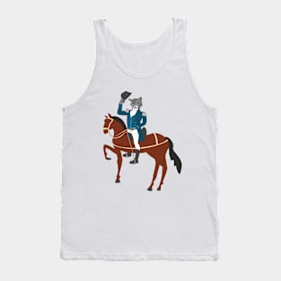 Cat Soldier on horse Tank Top